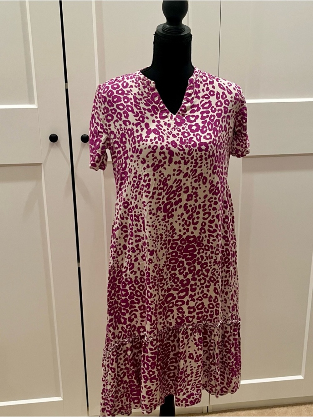 Neeru Kumar Cotton Dress in Cream and Violet